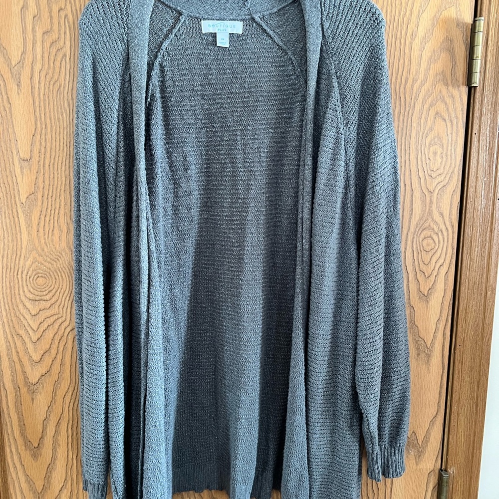 Women’s plus size grey cardigan